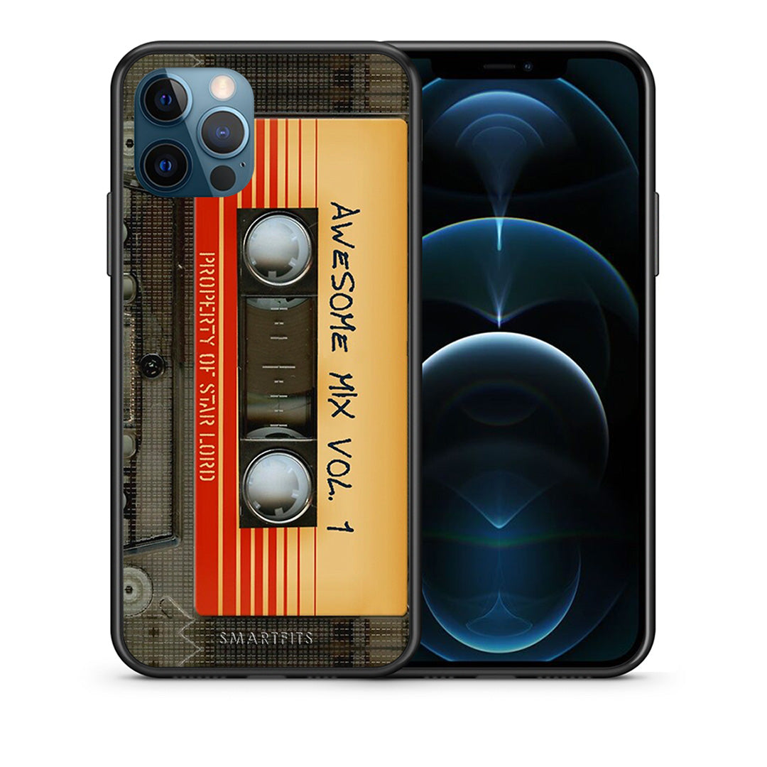 Θήκη iPhone 12 Pro Max Awesome Mix από τη Smartfits με σχέδιο στο πίσω μέρος και μαύρο περίβλημα | iPhone 12 Pro Max Awesome Mix case with colorful back and black bezels