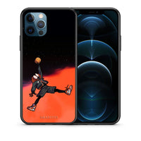 Thumbnail for Θήκη iPhone 12 Pro Max Basketball Hero από τη Smartfits με σχέδιο στο πίσω μέρος και μαύρο περίβλημα | iPhone 12 Pro Max Basketball Hero case with colorful back and black bezels