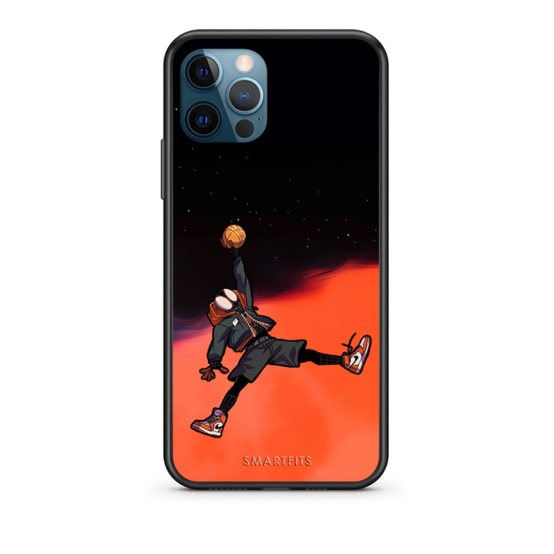 iPhone 12 Pro Max Basketball Hero θήκη από τη Smartfits με σχέδιο στο πίσω μέρος και μαύρο περίβλημα | Smartphone case with colorful back and black bezels by Smartfits