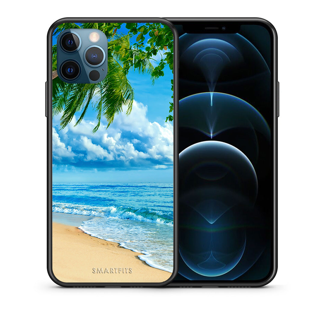 Θήκη iPhone 12 Pro Max Beautiful Beach από τη Smartfits με σχέδιο στο πίσω μέρος και μαύρο περίβλημα | iPhone 12 Pro Max Beautiful Beach case with colorful back and black bezels