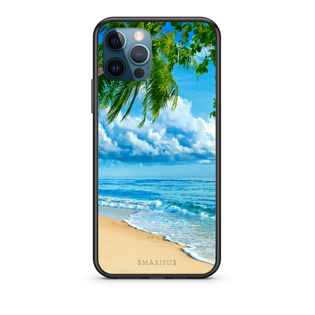 iPhone 12 Pro Max Beautiful Beach θήκη από τη Smartfits με σχέδιο στο πίσω μέρος και μαύρο περίβλημα | Smartphone case with colorful back and black bezels by Smartfits