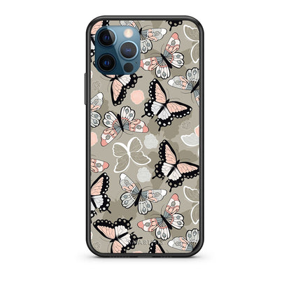 135 - iPhone 12 Pro Max  Butterflies Boho case, cover, bumper