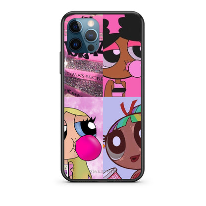 iPhone 12 Pro Max Bubble Girls Θήκη Αγίου Βαλεντίνου από τη Smartfits με σχέδιο στο πίσω μέρος και μαύρο περίβλημα | Smartphone case with colorful back and black bezels by Smartfits
