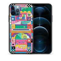 Thumbnail for Θήκη iPhone 12 Pro Max Bubbles Soap από τη Smartfits με σχέδιο στο πίσω μέρος και μαύρο περίβλημα | iPhone 12 Pro Max Bubbles Soap case with colorful back and black bezels