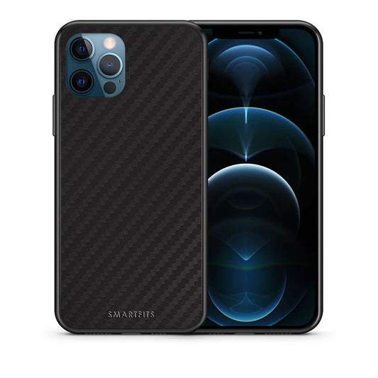 Θήκη iPhone 12 Pro Max Carbon Black από τη Smartfits με σχέδιο στο πίσω μέρος και μαύρο περίβλημα | iPhone 12 Pro Max Carbon Black case with colorful back and black bezels