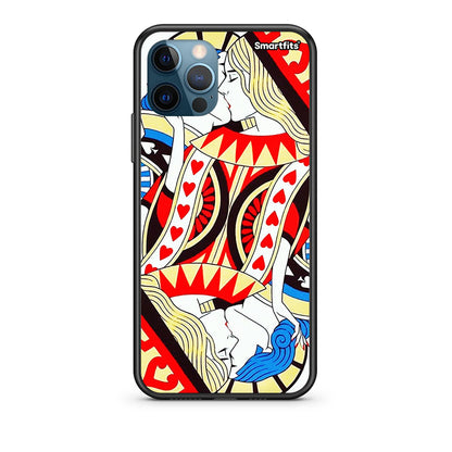 iPhone 12 Pro Max Card Love Θήκη από τη Smartfits με σχέδιο στο πίσω μέρος και μαύρο περίβλημα | Smartphone case with colorful back and black bezels by Smartfits
