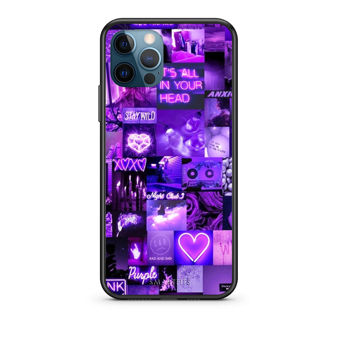 iPhone 12 Pro Max Collage Stay Wild Θήκη Αγίου Βαλεντίνου από τη Smartfits με σχέδιο στο πίσω μέρος και μαύρο περίβλημα | Smartphone case with colorful back and black bezels by Smartfits