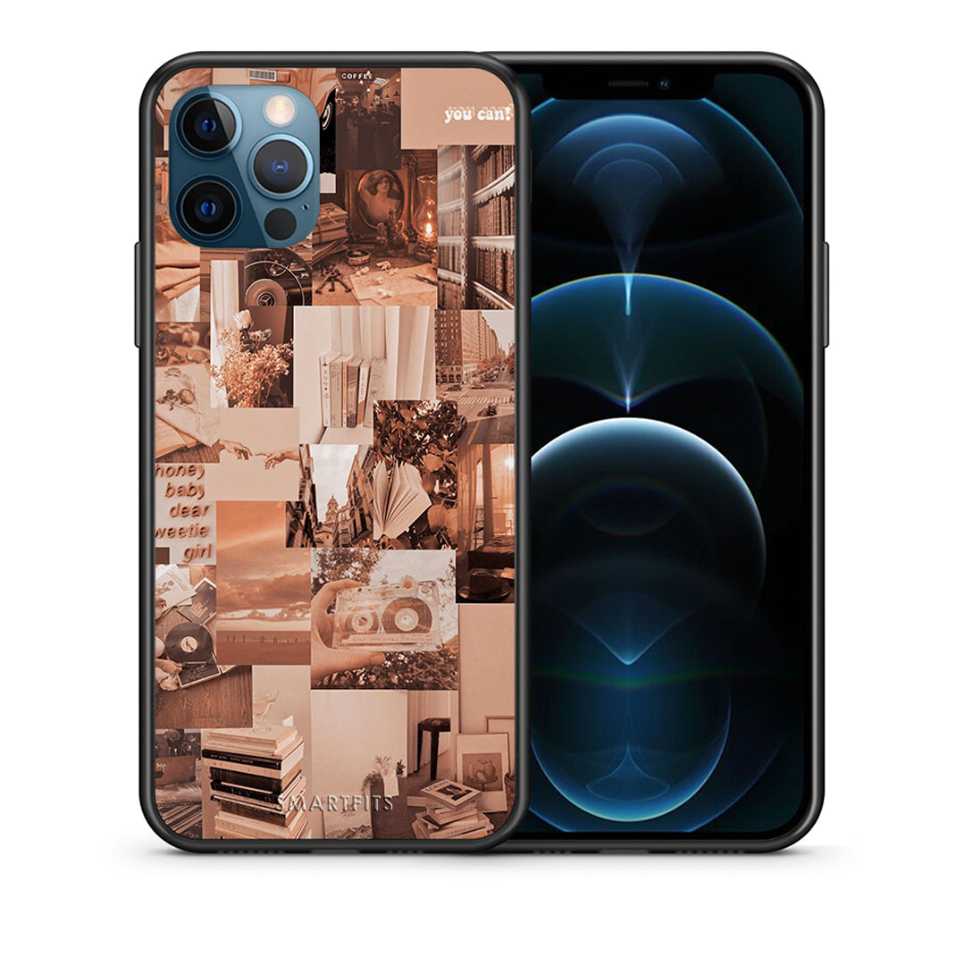 Θήκη Αγίου Βαλεντίνου iPhone 12 Pro Max Collage You Can από τη Smartfits με σχέδιο στο πίσω μέρος και μαύρο περίβλημα | iPhone 12 Pro Max Collage You Can case with colorful back and black bezels