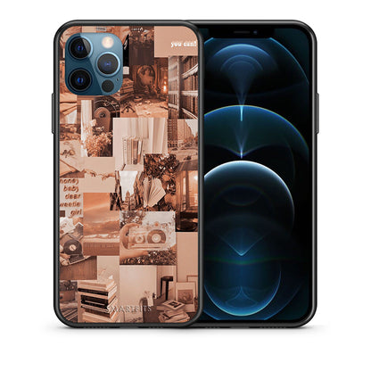 Θήκη Αγίου Βαλεντίνου iPhone 12 Pro Max Collage You Can από τη Smartfits με σχέδιο στο πίσω μέρος και μαύρο περίβλημα | iPhone 12 Pro Max Collage You Can case with colorful back and black bezels