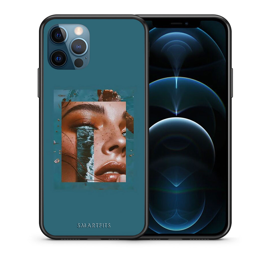 Θήκη iPhone 12 Pro Max Cry An Ocean από τη Smartfits με σχέδιο στο πίσω μέρος και μαύρο περίβλημα | iPhone 12 Pro Max Cry An Ocean case with colorful back and black bezels