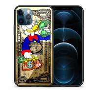 Thumbnail for Θήκη iPhone 12 Pro Max Duck Money από τη Smartfits με σχέδιο στο πίσω μέρος και μαύρο περίβλημα | iPhone 12 Pro Max Duck Money case with colorful back and black bezels