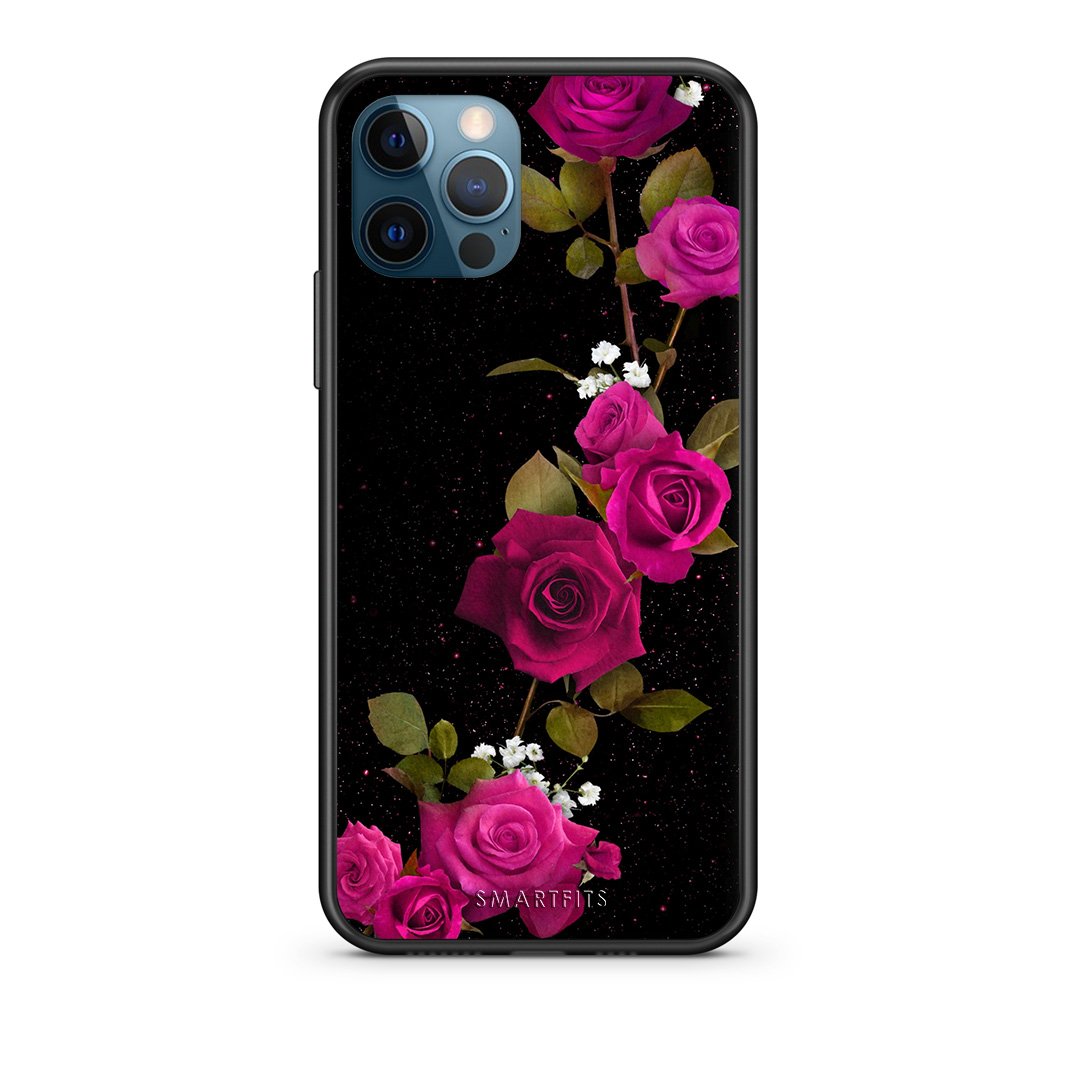 4 - iPhone 12 Pro Max Red Roses Flower case, cover, bumper