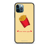 Thumbnail for iPhone 12 Pro Max Fries Before Guys Θήκη Αγίου Βαλεντίνου από τη Smartfits με σχέδιο στο πίσω μέρος και μαύρο περίβλημα | Smartphone case with colorful back and black bezels by Smartfits