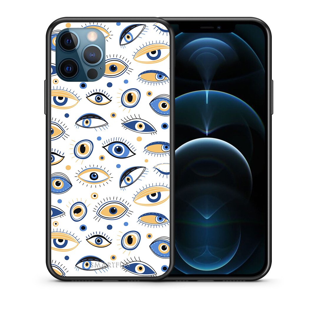 Θήκη iPhone 12 Pro Max Ftou Ftou από τη Smartfits με σχέδιο στο πίσω μέρος και μαύρο περίβλημα | iPhone 12 Pro Max Ftou Ftou case with colorful back and black bezels