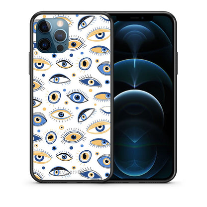 Θήκη iPhone 12 Pro Max Ftou Ftou από τη Smartfits με σχέδιο στο πίσω μέρος και μαύρο περίβλημα | iPhone 12 Pro Max Ftou Ftou case with colorful back and black bezels