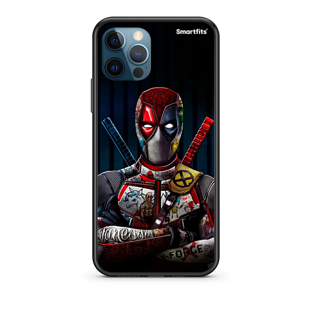 iPhone 12 Pro Max Funny Guy Θήκη από τη Smartfits με σχέδιο στο πίσω μέρος και μαύρο περίβλημα | Smartphone case with colorful back and black bezels by Smartfits