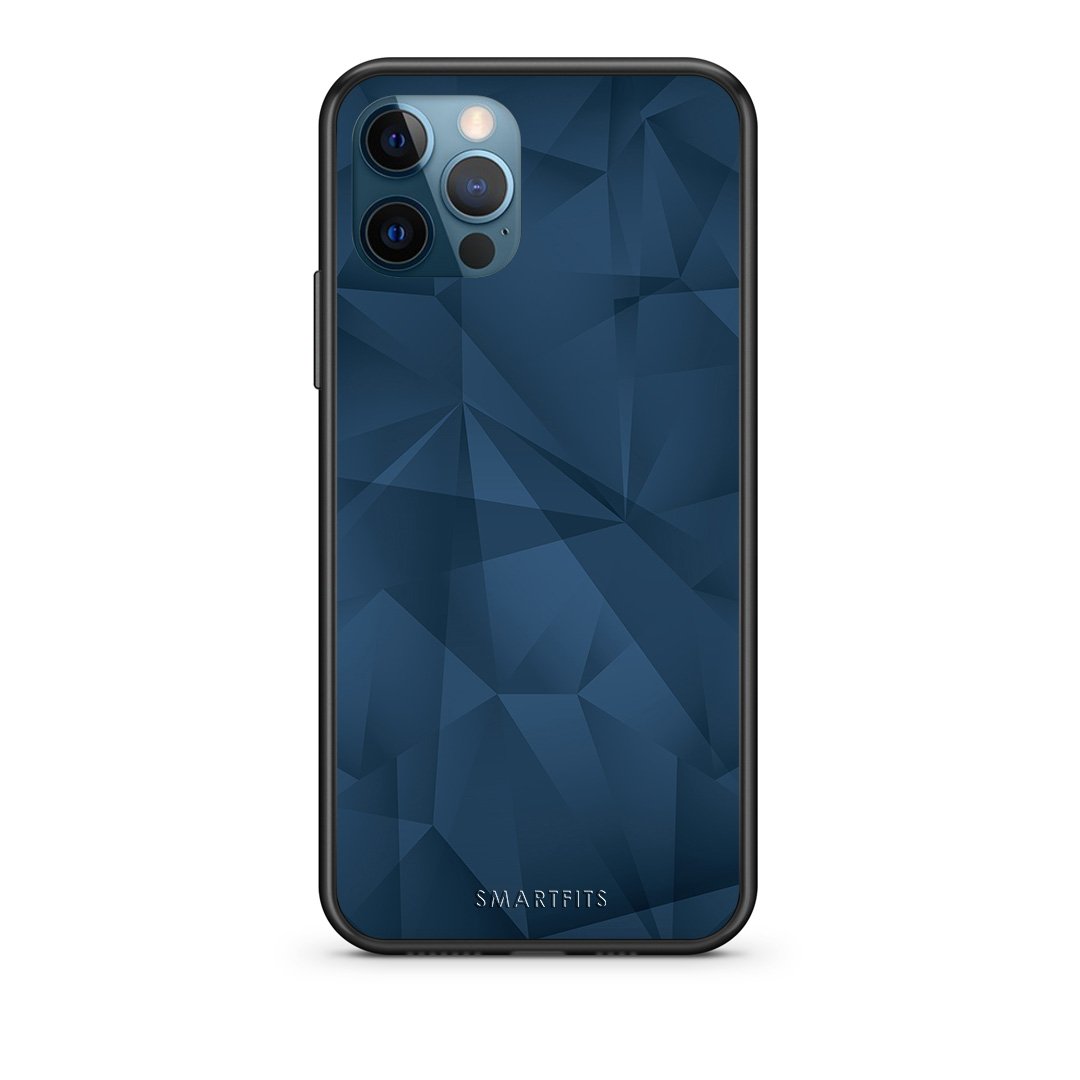 39 - iPhone 12 Pro Max  Blue Abstract Geometric case, cover, bumper