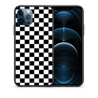 Thumbnail for Θήκη iPhone 12 Pro Max Squares Geometric από τη Smartfits με σχέδιο στο πίσω μέρος και μαύρο περίβλημα | iPhone 12 Pro Max Squares Geometric case with colorful back and black bezels