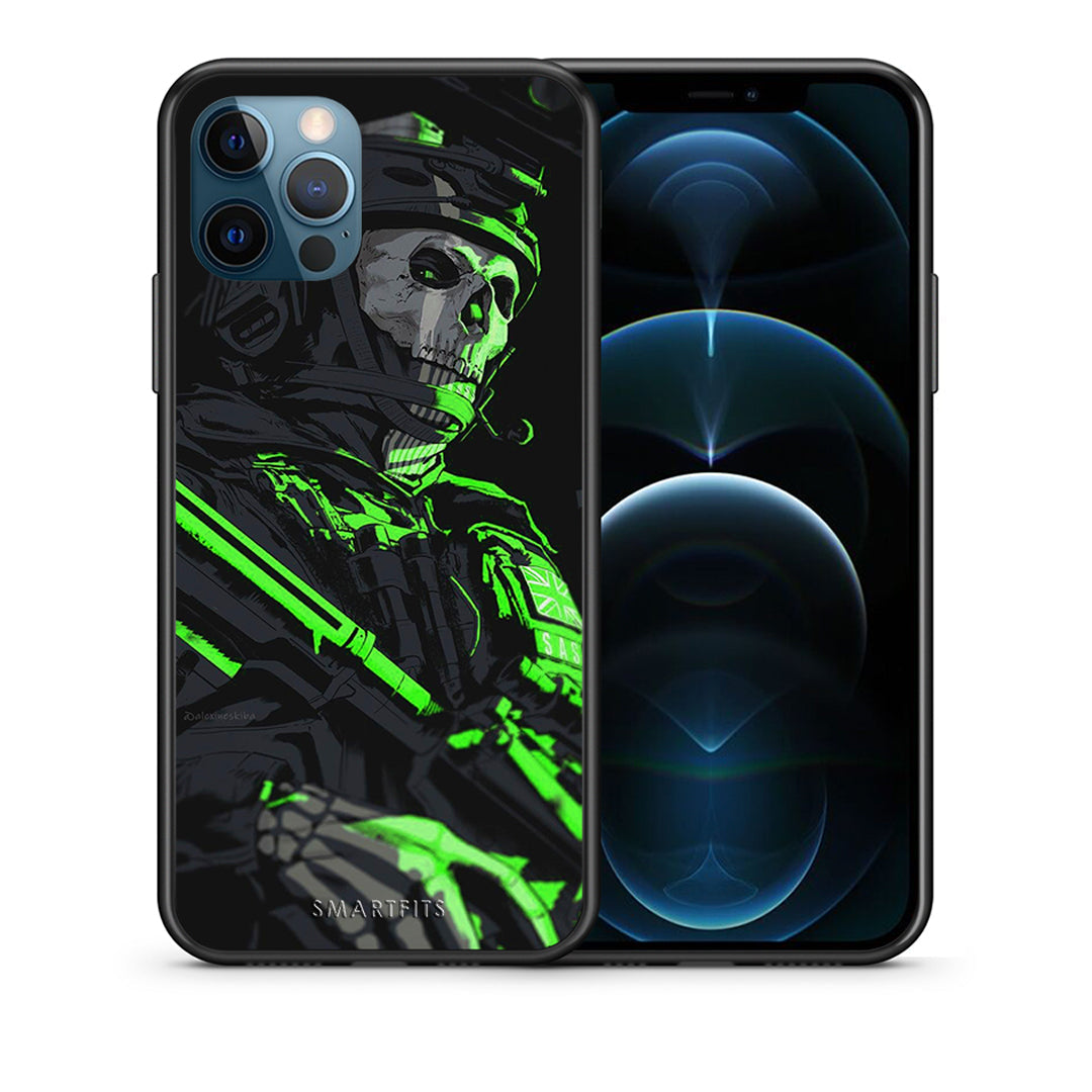 Θήκη Αγίου Βαλεντίνου iPhone 12 Pro Max Green Soldier από τη Smartfits με σχέδιο στο πίσω μέρος και μαύρο περίβλημα | iPhone 12 Pro Max Green Soldier case with colorful back and black bezels