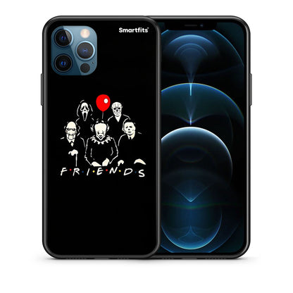 Θήκη iPhone 12 Pro Max Halloween Friends από τη Smartfits με σχέδιο στο πίσω μέρος και μαύρο περίβλημα | iPhone 12 Pro Max Halloween Friends case with colorful back and black bezels