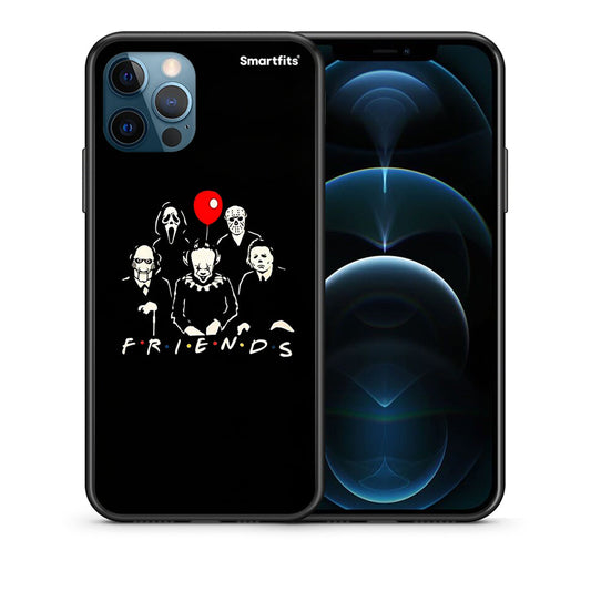 Θήκη iPhone 12 Pro Max Halloween Friends από τη Smartfits με σχέδιο στο πίσω μέρος και μαύρο περίβλημα | iPhone 12 Pro Max Halloween Friends case with colorful back and black bezels