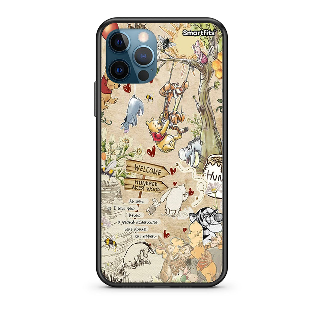 iPhone 12 Pro Max Happy Friends Θήκη από τη Smartfits με σχέδιο στο πίσω μέρος και μαύρο περίβλημα | Smartphone case with colorful back and black bezels by Smartfits