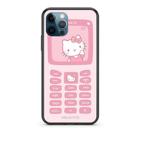 Thumbnail for iPhone 12 Pro Max Hello Kitten Θήκη Αγίου Βαλεντίνου από τη Smartfits με σχέδιο στο πίσω μέρος και μαύρο περίβλημα | Smartphone case with colorful back and black bezels by Smartfits