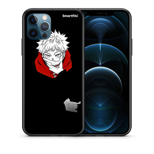 Θήκη iPhone 12 Pro Max Itadori Anime από τη Smartfits με σχέδιο στο πίσω μέρος και μαύρο περίβλημα | iPhone 12 Pro Max Itadori Anime case with colorful back and black bezels
