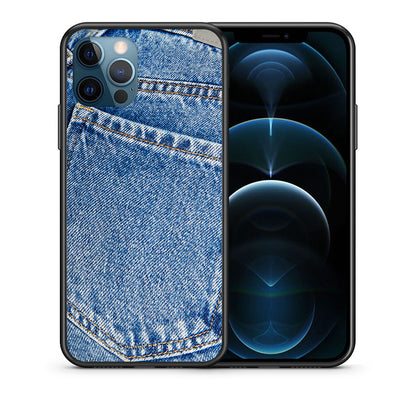 Θήκη iPhone 12 Pro Max Jeans Pocket από τη Smartfits με σχέδιο στο πίσω μέρος και μαύρο περίβλημα | iPhone 12 Pro Max Jeans Pocket case with colorful back and black bezels