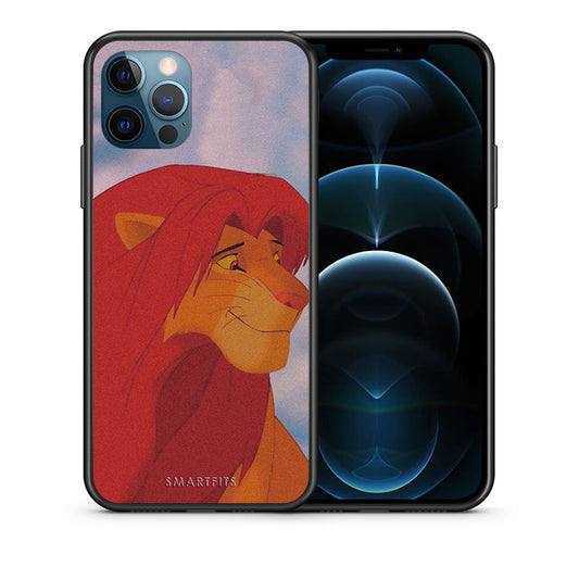 Θήκη Αγίου Βαλεντίνου iPhone 12 Pro Max Lion Love 1 από τη Smartfits με σχέδιο στο πίσω μέρος και μαύρο περίβλημα | iPhone 12 Pro Max Lion Love 1 case with colorful back and black bezels