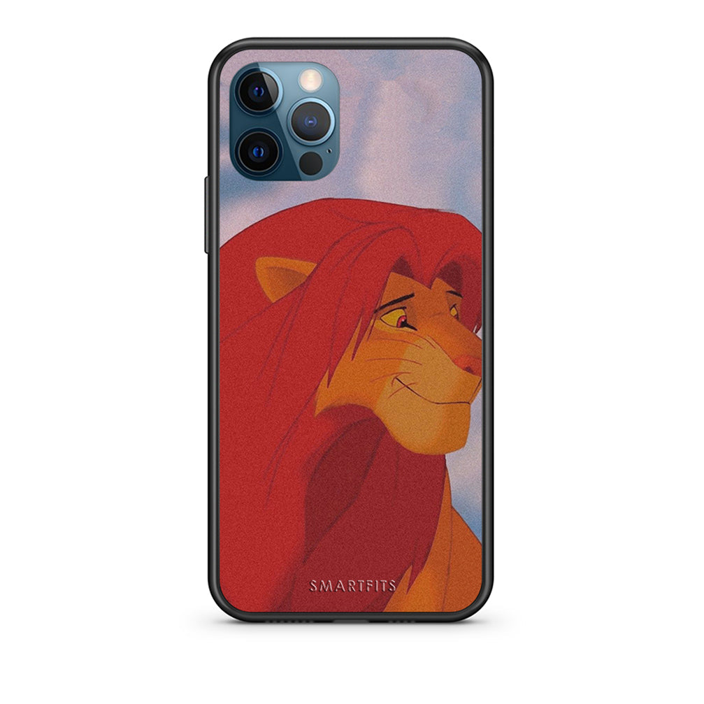 iPhone 12 Pro Max Lion Love 1 Θήκη Αγίου Βαλεντίνου από τη Smartfits με σχέδιο στο πίσω μέρος και μαύρο περίβλημα | Smartphone case with colorful back and black bezels by Smartfits