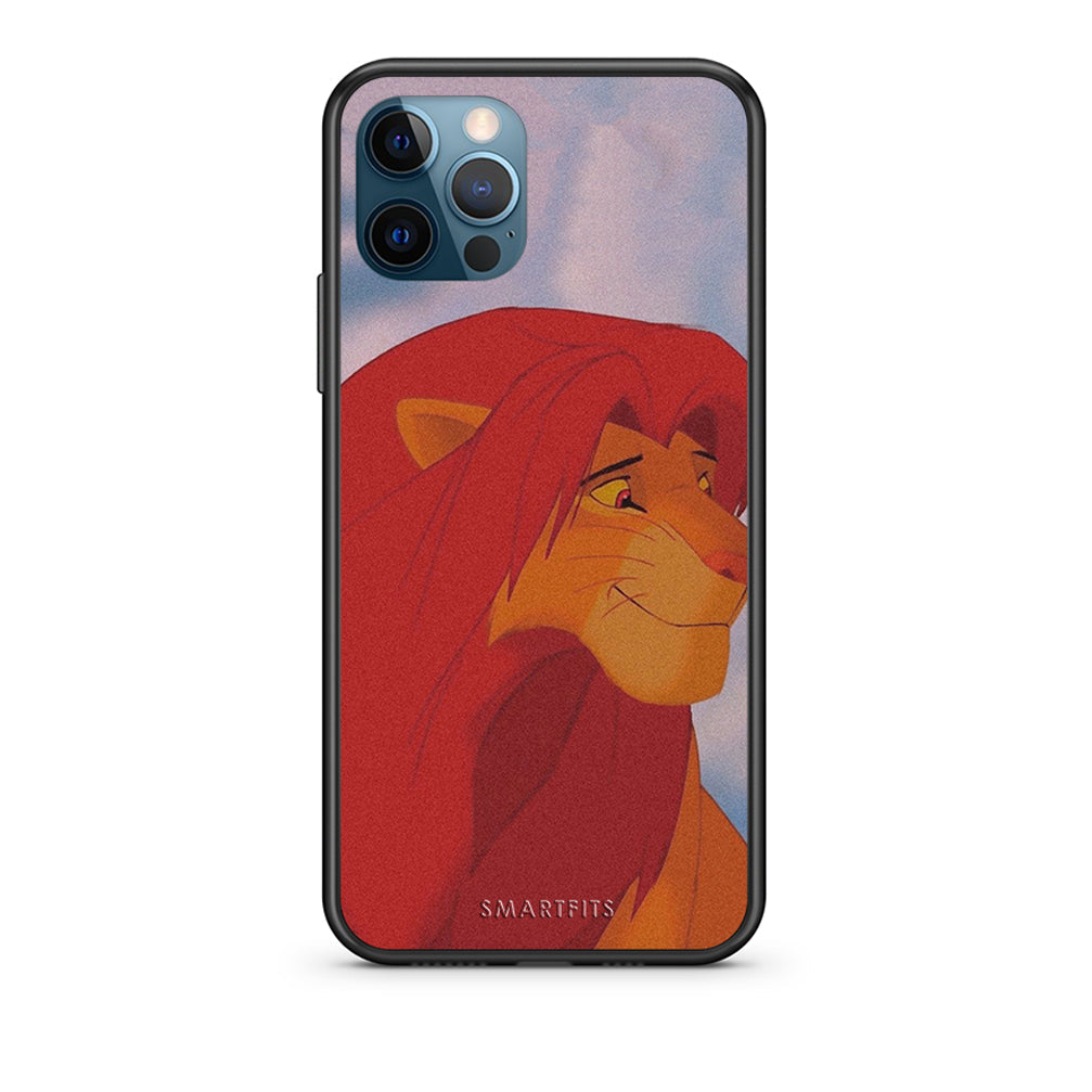 iPhone 12 Pro Max Lion Love 1 Θήκη Αγίου Βαλεντίνου από τη Smartfits με σχέδιο στο πίσω μέρος και μαύρο περίβλημα | Smartphone case with colorful back and black bezels by Smartfits