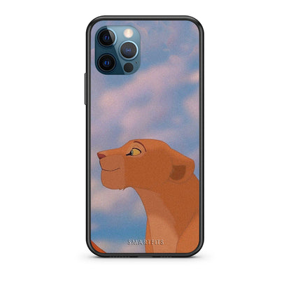 iPhone 12 Pro Max Lion Love 2 Θήκη Αγίου Βαλεντίνου από τη Smartfits με σχέδιο στο πίσω μέρος και μαύρο περίβλημα | Smartphone case with colorful back and black bezels by Smartfits