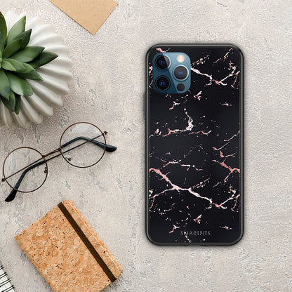 Marble Black Rosegold - iPhone 12 Pro Max θήκη