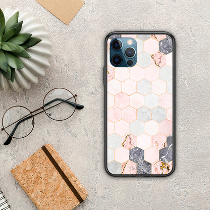 Marble Hexagon Pink - iPhone 12 Pro Max θήκη