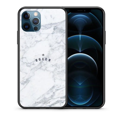 Θήκη iPhone 12 Pro Max Queen Marble από τη Smartfits με σχέδιο στο πίσω μέρος και μαύρο περίβλημα | iPhone 12 Pro Max Queen Marble case with colorful back and black bezels