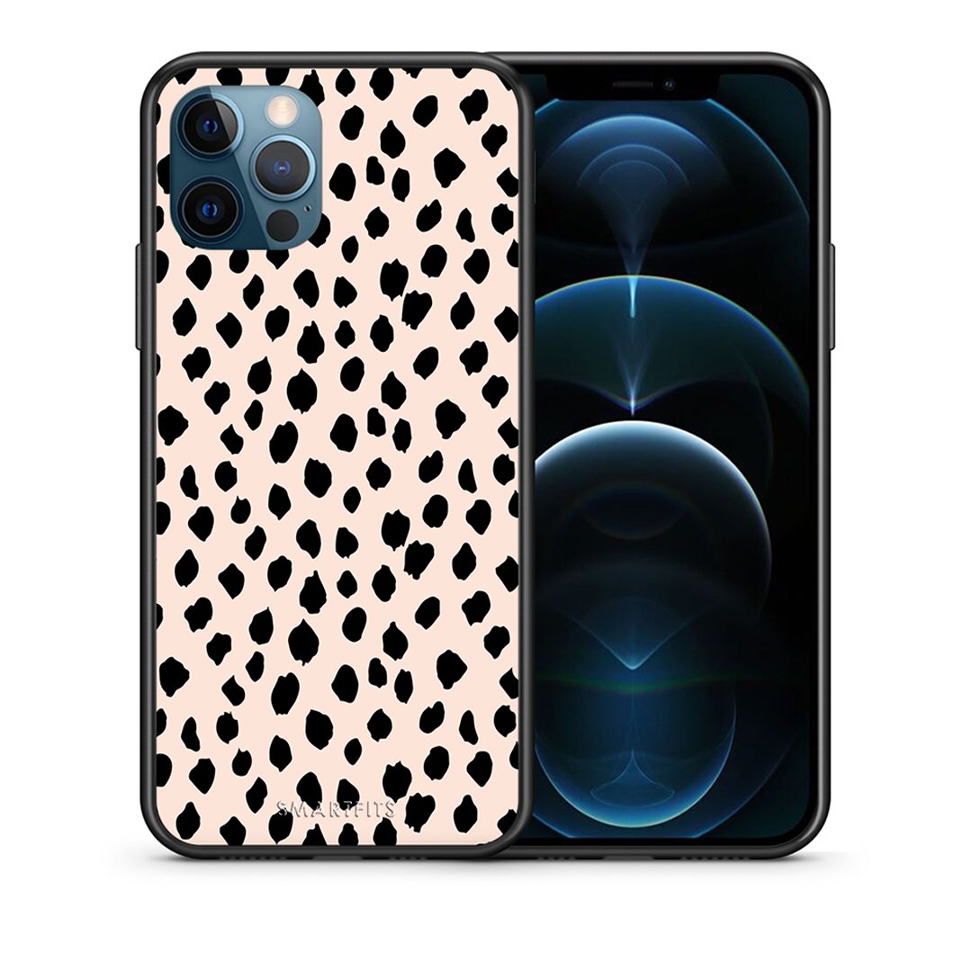 Θήκη iPhone 12 Pro Max New Polka Dots από τη Smartfits με σχέδιο στο πίσω μέρος και μαύρο περίβλημα | iPhone 12 Pro Max New Polka Dots case with colorful back and black bezels