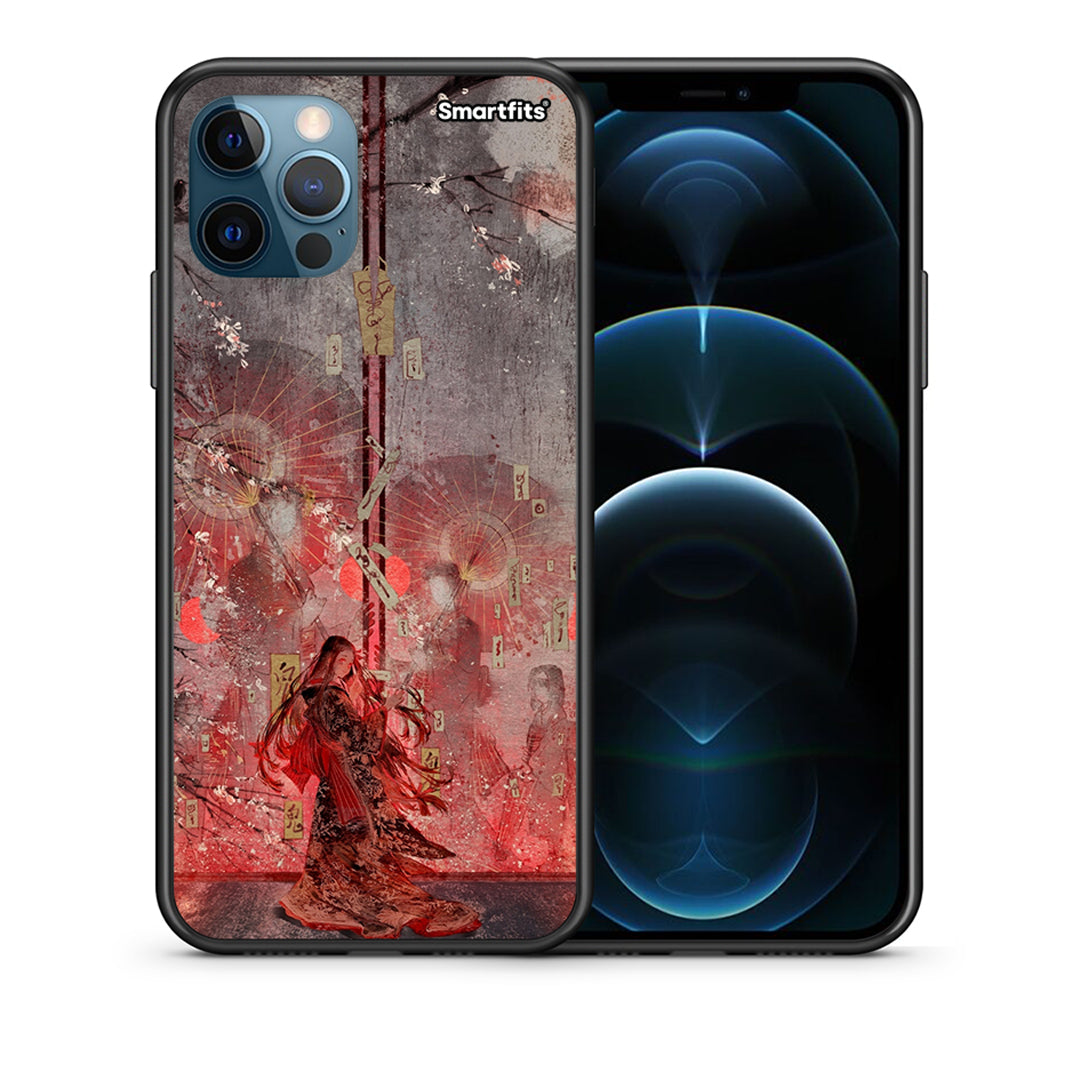 Θήκη iPhone 12 Pro Max Nezuko Kamado από τη Smartfits με σχέδιο στο πίσω μέρος και μαύρο περίβλημα | iPhone 12 Pro Max Nezuko Kamado case with colorful back and black bezels