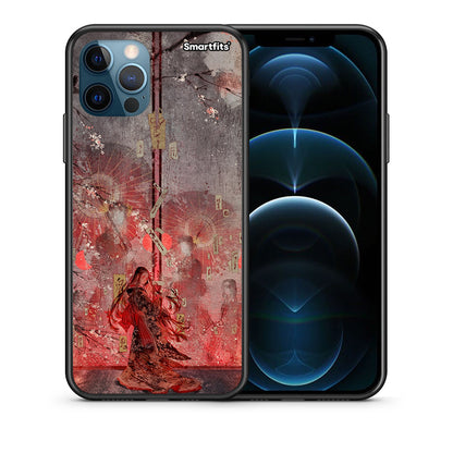 Θήκη iPhone 12 Pro Max Nezuko Kamado από τη Smartfits με σχέδιο στο πίσω μέρος και μαύρο περίβλημα | iPhone 12 Pro Max Nezuko Kamado case with colorful back and black bezels