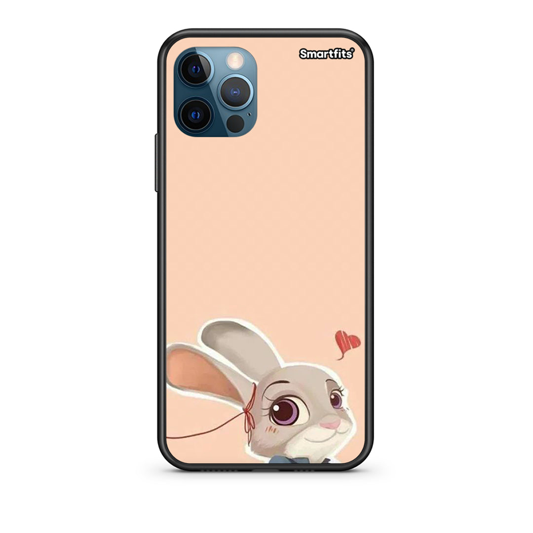 iPhone 12 Pro Max Nick Wilde And Judy Hopps Love 2 Θήκη από τη Smartfits με σχέδιο στο πίσω μέρος και μαύρο περίβλημα | Smartphone case with colorful back and black bezels by Smartfits