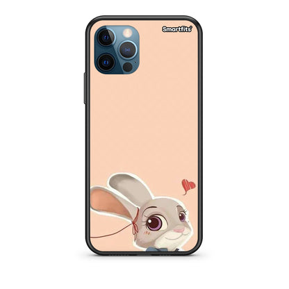 iPhone 12 Pro Max Nick Wilde And Judy Hopps Love 2 Θήκη από τη Smartfits με σχέδιο στο πίσω μέρος και μαύρο περίβλημα | Smartphone case with colorful back and black bezels by Smartfits