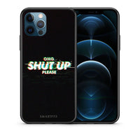 Thumbnail for Θήκη iPhone 12 Pro Max OMG ShutUp από τη Smartfits με σχέδιο στο πίσω μέρος και μαύρο περίβλημα | iPhone 12 Pro Max OMG ShutUp case with colorful back and black bezels