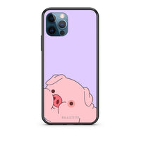 Thumbnail for iPhone 12 Pro Max Pig Love 2 Θήκη Αγίου Βαλεντίνου από τη Smartfits με σχέδιο στο πίσω μέρος και μαύρο περίβλημα | Smartphone case with colorful back and black bezels by Smartfits