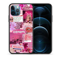 Thumbnail for Θήκη Αγίου Βαλεντίνου iPhone 12 Pro Max Pink Love από τη Smartfits με σχέδιο στο πίσω μέρος και μαύρο περίβλημα | iPhone 12 Pro Max Pink Love case with colorful back and black bezels