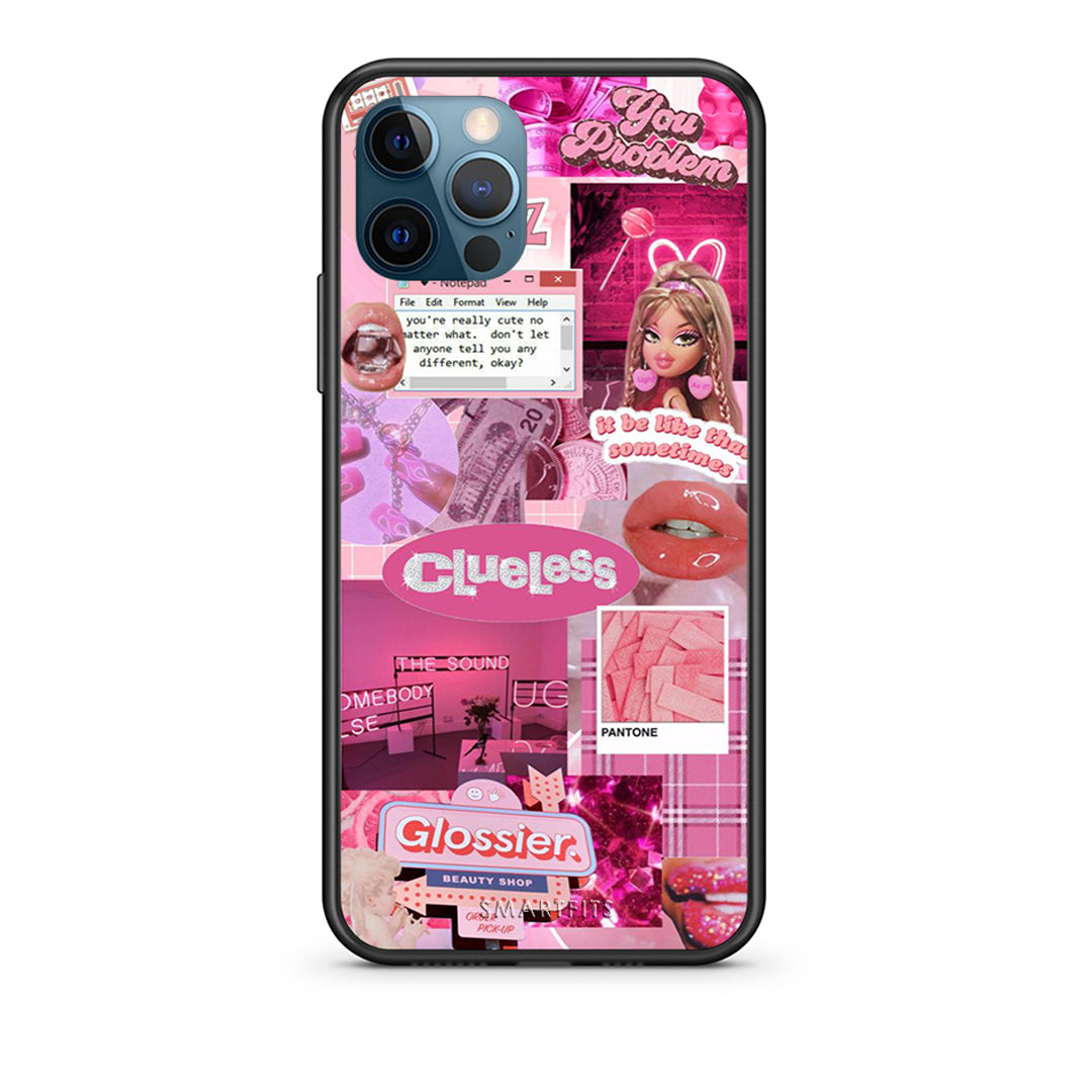 iPhone 12 Pro Max Pink Love Θήκη Αγίου Βαλεντίνου από τη Smartfits με σχέδιο στο πίσω μέρος και μαύρο περίβλημα | Smartphone case with colorful back and black bezels by Smartfits