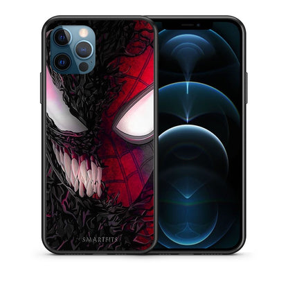 Θήκη iPhone 12 Pro Max SpiderVenom PopArt από τη Smartfits με σχέδιο στο πίσω μέρος και μαύρο περίβλημα | iPhone 12 Pro Max SpiderVenom PopArt case with colorful back and black bezels