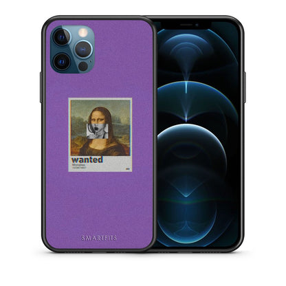 Θήκη iPhone 12 Pro Max Monalisa Popart από τη Smartfits με σχέδιο στο πίσω μέρος και μαύρο περίβλημα | iPhone 12 Pro Max Monalisa Popart case with colorful back and black bezels