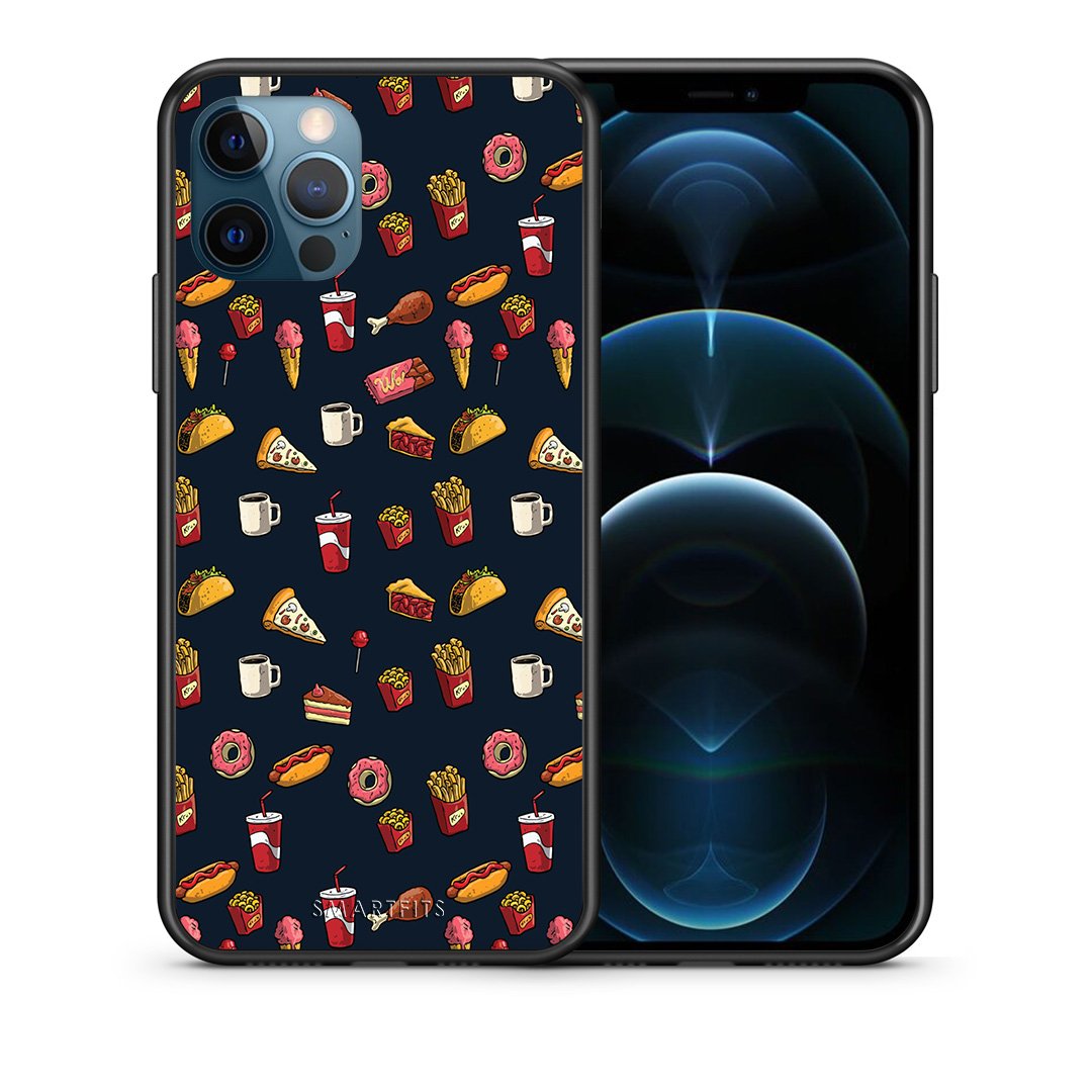 Θήκη iPhone 12 Pro Max Hungry Random από τη Smartfits με σχέδιο στο πίσω μέρος και μαύρο περίβλημα | iPhone 12 Pro Max Hungry Random case with colorful back and black bezels