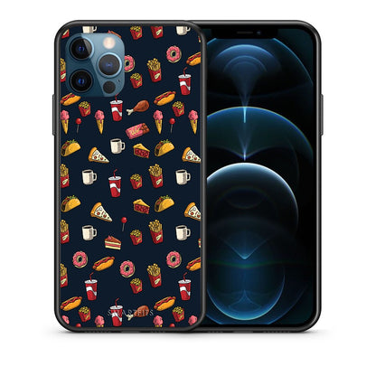 Θήκη iPhone 12 Pro Max Hungry Random από τη Smartfits με σχέδιο στο πίσω μέρος και μαύρο περίβλημα | iPhone 12 Pro Max Hungry Random case with colorful back and black bezels