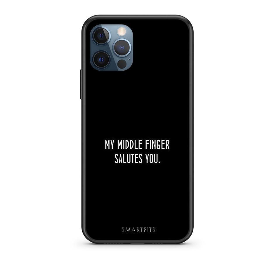 iPhone 12 Pro Max Salute θήκη από τη Smartfits με σχέδιο στο πίσω μέρος και μαύρο περίβλημα | Smartphone case with colorful back and black bezels by Smartfits